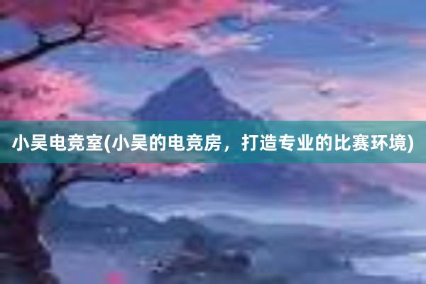 小吴电竞室(小吴的电竞房，打造专业的比赛环境)