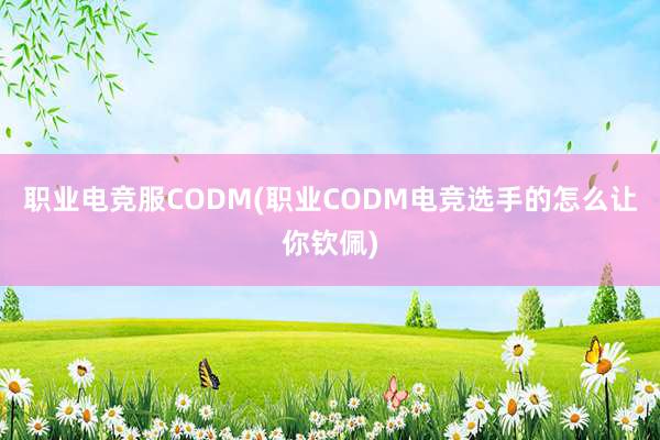 职业电竞服CODM(职业CODM电竞选手的怎么让你钦佩)