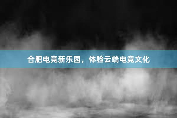 合肥电竞新乐园，体验云端电竞文化