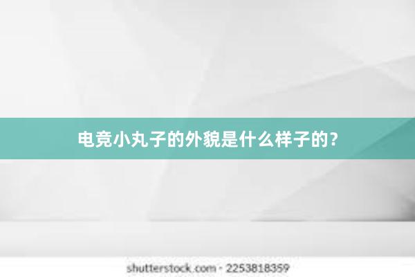 电竞小丸子的外貌是什么样子的？