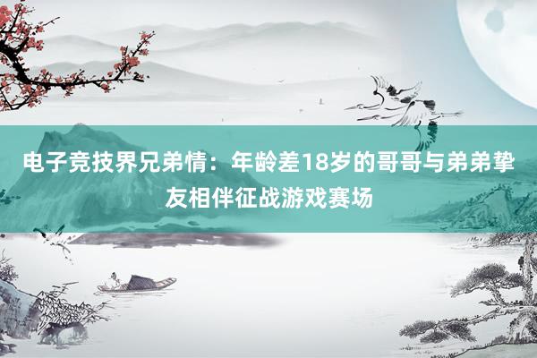 电子竞技界兄弟情：年龄差18岁的哥哥与弟弟挚友相伴征战游戏赛场